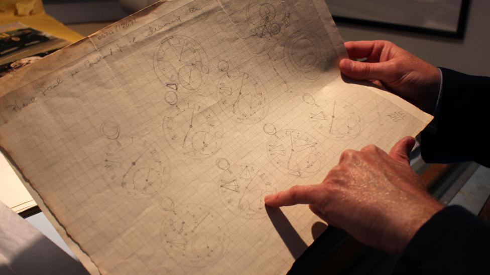Preparing a design with sketches (Credit: Chris Baraniuk) Preparing a design with sketches (Credit: Chris Baraniuk)