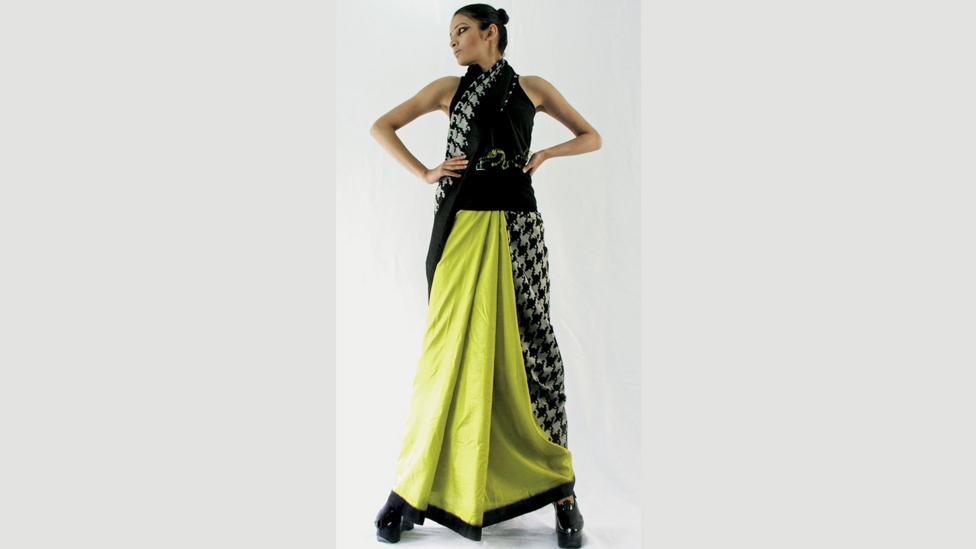 Abraham Thakore are part of a group of designers who apply traditional craft techniques as an alternative to ‘bling’ (Credit: Fashion India/Thames and Hudson) Abraham Thakore are part of a group of designers who apply traditional craft techniques as an alternative to ‘bling’ (Credit: Fashion India/Thames and Hudson)