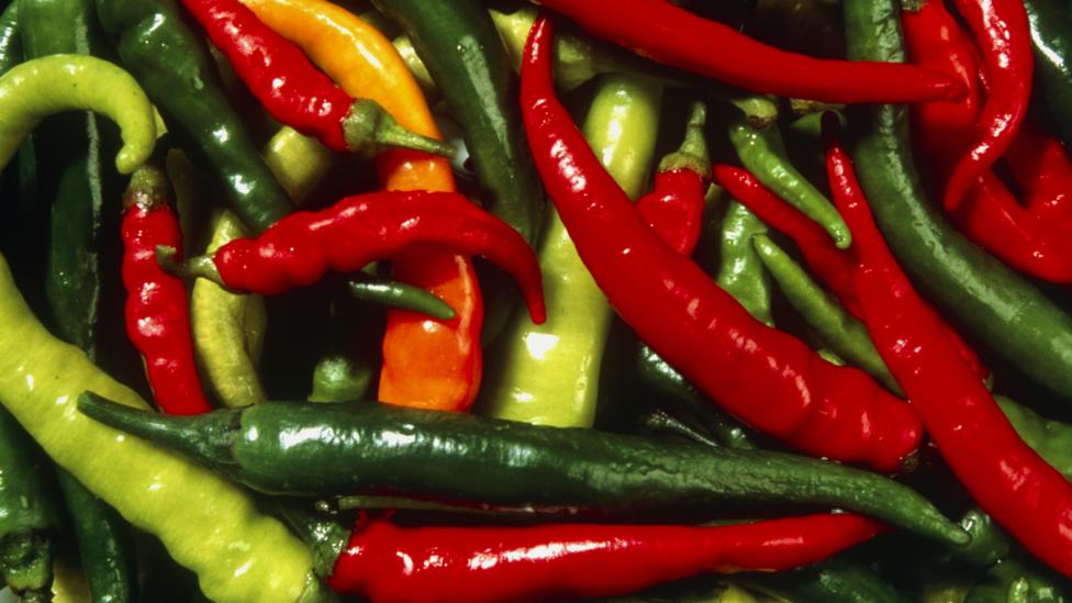 The capsaicin in chillis can also cause a feeling similar to pins and needles (Credit: Science Photo Library) The capsaicin in chillis can also cause a feeling similar to pins and needles (Credit: Science Photo Library)