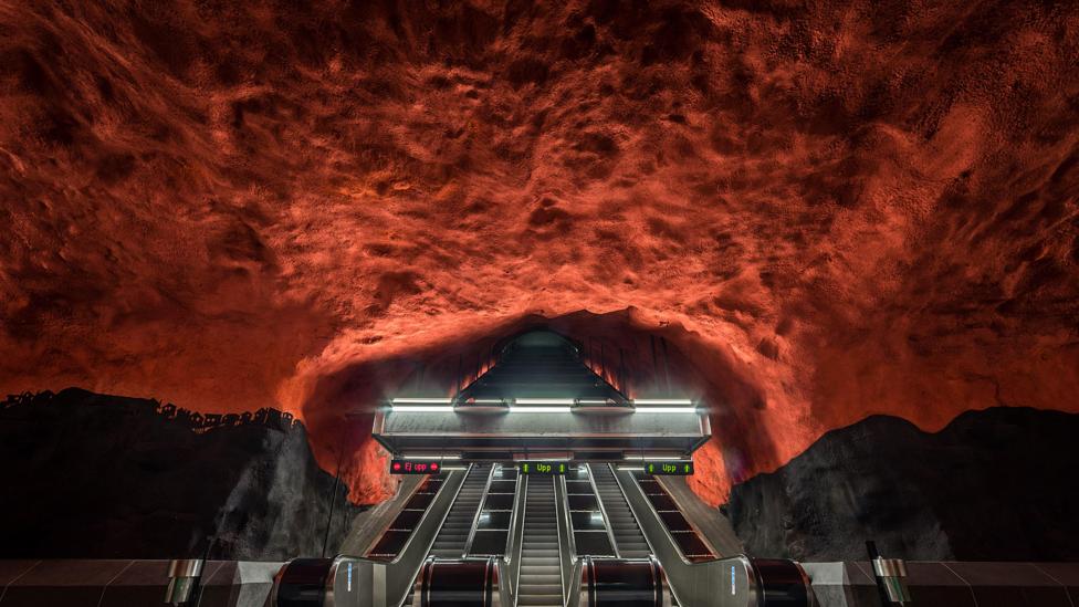 Solna Centrum Metro Station, Stockholm Solna Centrum Metro Station, Stockholm