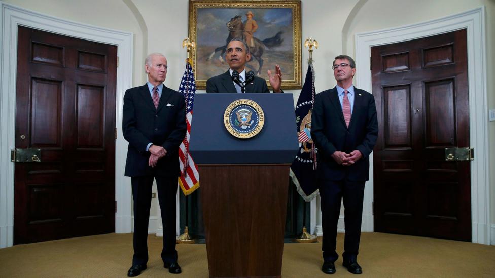 Pictured in front of a swashbuckling portrait of Teddy Roosevelt, Obama hoped to bask in some of the reflected testosterone of America’s most macho president (Credit: Reuters) Pictured in front of a swashbuckling portrait of Teddy Roosevelt, Obama hoped to bask in some of the reflected testosterone of America’s most macho president (Credit: Reuters)