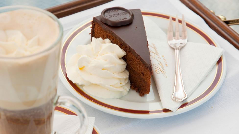The famous Sachertorte chocolate cake, a big part of café culture across Vienna (Credit: Doug Scott/ Alamy) The famous Sachertorte chocolate cake, a big part of café culture across Vienna (Credit: Doug Scott/ Alamy)