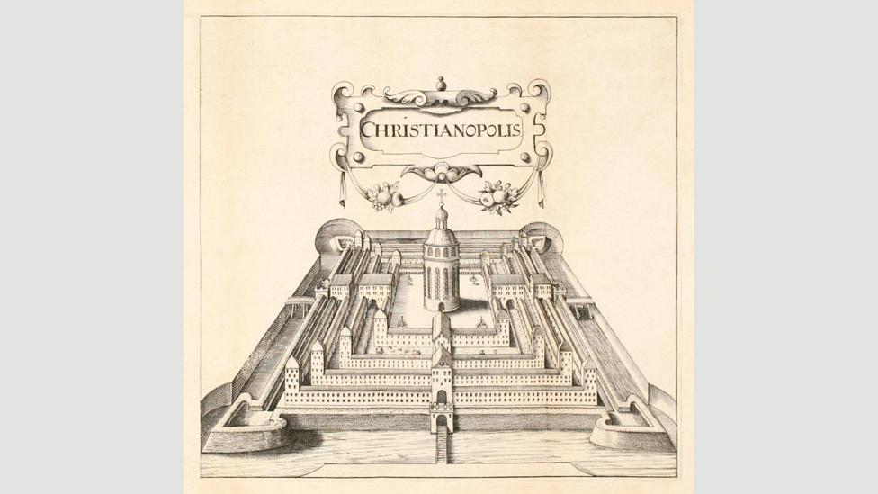 Theologian Johann Valentin Andrea’s imagining of the walled utopian city Christianopolis (Credit: AF Fotografie/Alamy) Theologian Johann Valentin Andrea’s imagining of the walled utopian city Christianopolis (Credit: AF Fotografie/Alamy)