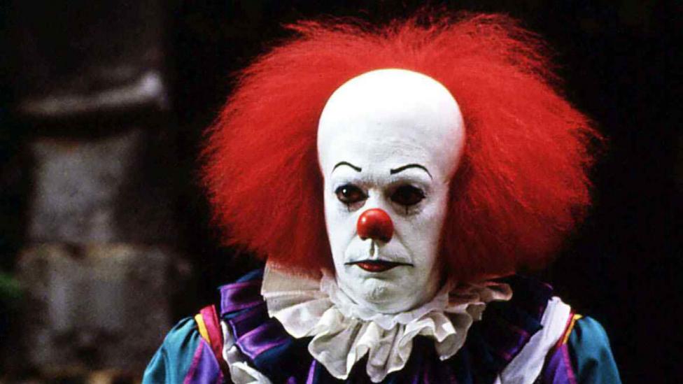 Stephen King’s 1986 horror novel It featured a killer clown, Pennywise, played by Tim Curry (pictured) in a TV adaptation (Credit: Alamy) Stephen King’s 1986 horror novel It featured a killer clown, Pennywise, played by Tim Curry (pictured) in a TV adaptation (Credit: Alamy)