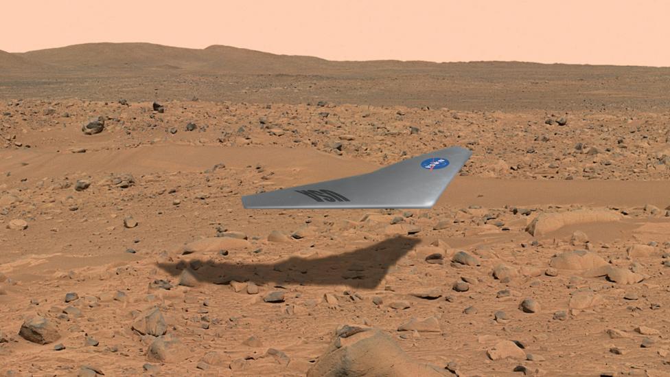 The flying wing would give scientists their first proof of the nature of the Martian atmosphere (Credit: Nasa) The flying wing would give scientists their first proof of the nature of the Martian atmosphere (Credit: Nasa)