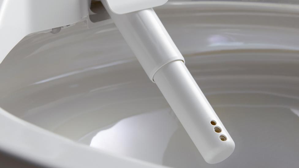 The Toto Actilite range includes a remote-controlled 'wand' with built in hose and dryer (Credit: Toto) The Toto Actilite range includes a remote-controlled 'wand' with built in hose and dryer (Credit: Toto)