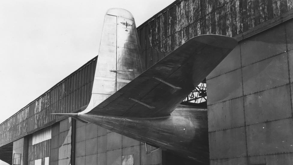 The Comet was first rolled out of a hangar near Hatfield, north of London, in 1949 (Credit: Getty Images) The Comet was first rolled out of a hangar near Hatfield, north of London, in 1949 (Credit: Getty Images)