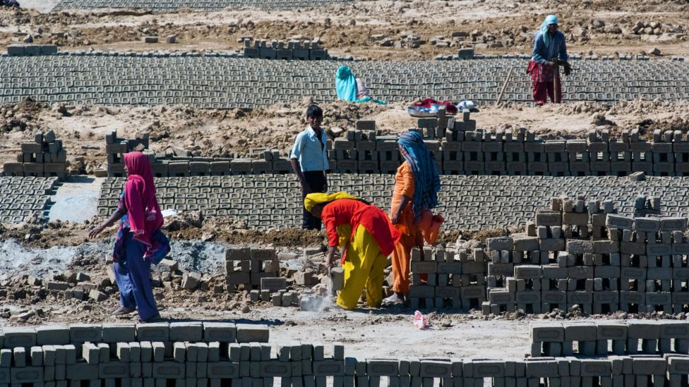 Repetitive, labourious tasks, like the brick-laying seen here in Uttar Pradesh, are especially at risk of being replaced with smart machines (Credit: Alamy Stock Photo) Repetitive, labourious tasks, like the brick-laying seen here in Uttar Pradesh, are especially at risk of being replaced with smart machines (Credit: Alamy Stock Photo)