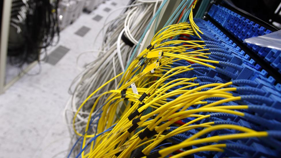 Data centres, stark warehouses full of cables, give off a lot of heat that's being used to warm homes (Credit: Ericsson) Data centres, stark warehouses full of cables, give off a lot of heat that's being used to warm homes (Credit: Ericsson)