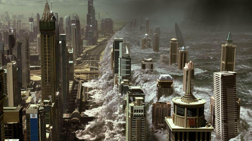 In the film Geostorm, weaponised weather satellites cause global mayhem (Credit: Alamy) In the film Geostorm, weaponised weather satellites cause global mayhem (Credit: Alamy)
