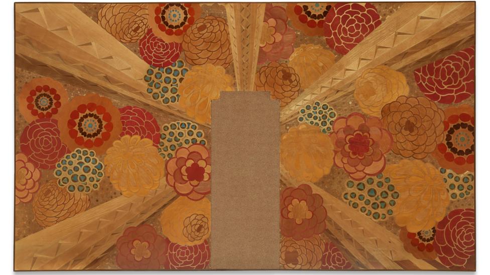 A marquetry wall panel from the Beauvais deluxe suite in the Ile-de-France by Marc Simon 1927 (Credit: Peabody Essex Museum, Salem, Massachusetts) A marquetry wall panel from the Beauvais deluxe suite in the Ile-de-France by Marc Simon 1927 (Credit: Peabody Essex Museum, Salem, Massachusetts)