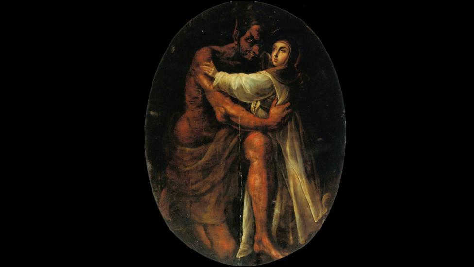 Cristóbal de Villalpando embraced cochineal red, as in his 1695 painting Saint Rose Tempted by the Devil (Credit: Alamy) Cristóbal de Villalpando embraced cochineal red, as in his 1695 painting Saint Rose Tempted by the Devil (Credit: Alamy)