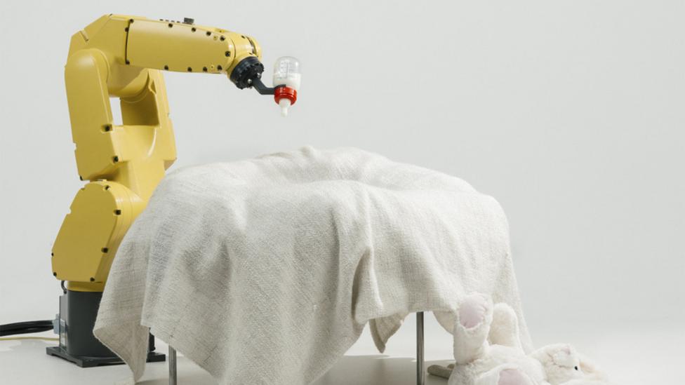 The idea of robots playing a key part in our daily lives – even feeding our children – still makes people uncomfortable (Credit: Philipp Schmitt) The idea of robots playing a key part in our daily lives – even feeding our children – still makes people uncomfortable (Credit: Philipp Schmitt)