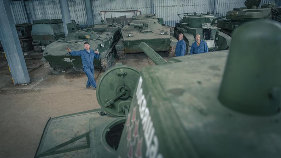 The KV-1 has joined an array of tanks at the Stalin Line museum restored by the team (Credit: Anton Skyba) The KV-1 has joined an array of tanks at the Stalin Line museum restored by the team (Credit: Anton Skyba)