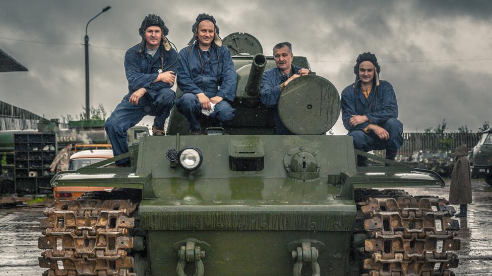 The work has not made them rich, but the tank-hunters say their work feels like a holiday (Credit: Anton Skyba) The work has not made them rich, but the tank-hunters say their work feels like a holiday (Credit: Anton Skyba)