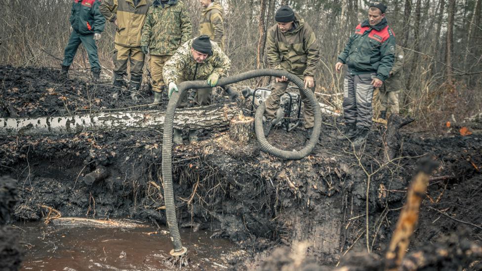 Many tanks lie in the vast expanses of swamp and forest in Belarus (Credit: Denis Aldokhin) Many tanks lie in the vast expanses of swamp and forest in Belarus (Credit: Denis Aldokhin)