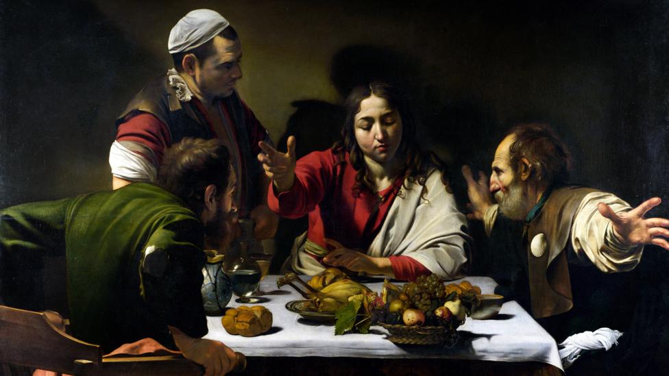 Caravaggio advanced a chiaroscuro style in paintings like Supper at Emmaus that became known as tenebrism – for its replication of the effect of Tenebrae candles (Credit: Alamy) Caravaggio advanced a chiaroscuro style in paintings like Supper at Emmaus that became known as tenebrism – for its replication of the effect of Tenebrae candles (Credit: Alamy)