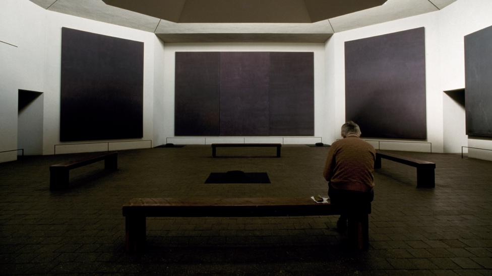 Mark Rothko’s 14 black paintings in his chapel in Houston, Texas incorporate non-black hues into their colour schemes – but they hint at the mystic nature of black (Credit: Alamy) Mark Rothko’s 14 black paintings in his chapel in Houston, Texas incorporate non-black hues into their colour schemes – but they hint at the mystic nature of black (Credit: Alamy)
