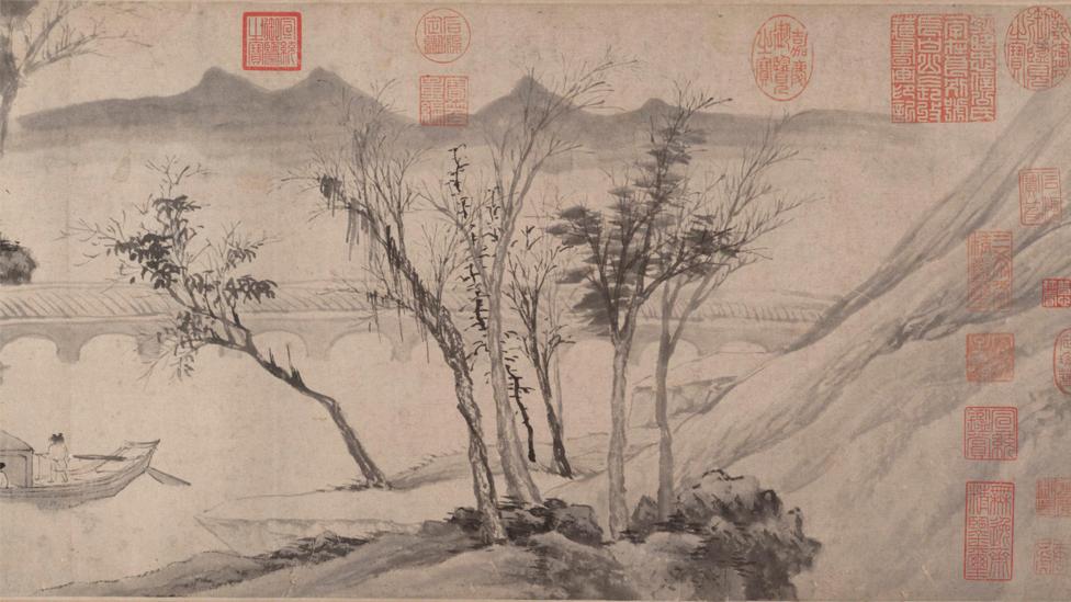 The multiple perspectives found in Asian landscape painting, such as in Tang Yin’s Farewell at the Bridge of the Hanging Rainbow, prefigures Picasso’s Cubist style (Credit: Alamy) The multiple perspectives found in Asian landscape painting, such as in Tang Yin’s Farewell at the Bridge of the Hanging Rainbow, prefigures Picasso’s Cubist style (Credit: Alamy)