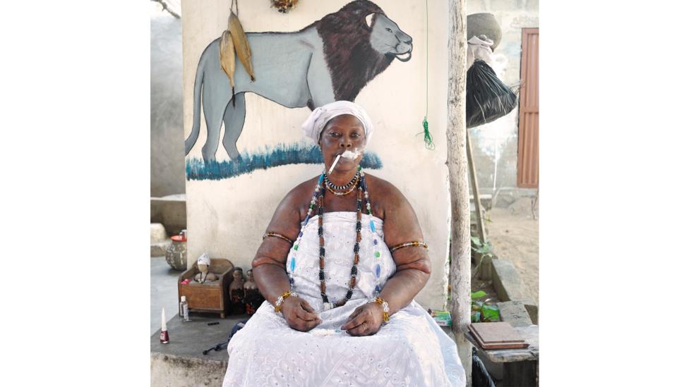 Nicola Lo Calzo’s photo of a voodoo priestess in Benin, Idelphonse Adogbagbe, is part of a project about colonial slavery (Credit: Nicola Lo Calzo/L’agence à Paris) Nicola Lo Calzo’s photo of a voodoo priestess in Benin, Idelphonse Adogbagbe, is part of a project about colonial slavery (Credit: Nicola Lo Calzo/L’agence à Paris)