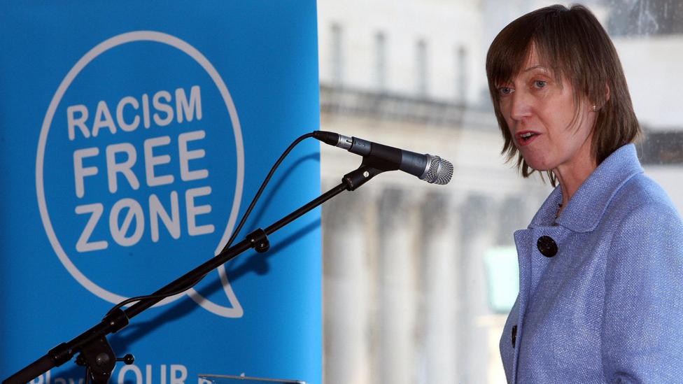 A speaker at a rally in Ireland that sought to bring attention to racism in the workplace (Credit: Alamy) A speaker at a rally in Ireland that sought to bring attention to racism in the workplace (Credit: Alamy)