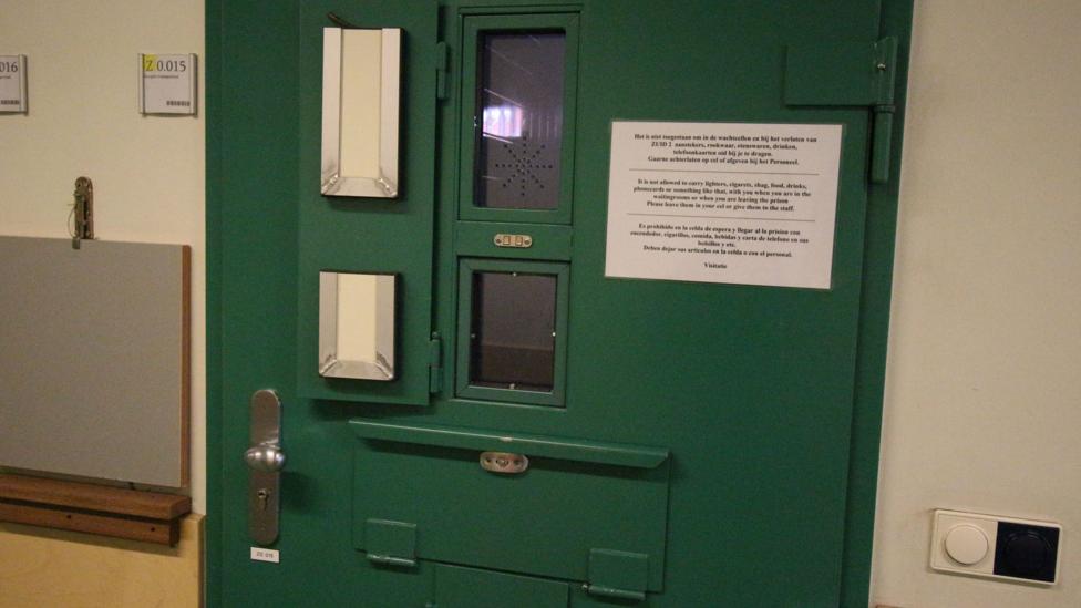 This "wacht cell" (waiting cell) is where prisoners first arrive before they are assigned their own cell (Credit: Melissa Hogenboom) This "wacht cell" (waiting cell) is where prisoners first arrive before they are assigned their own cell (Credit: Melissa Hogenboom)