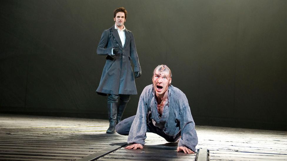 In Nick Dear’s 2011 play Benedict Cumberbatch and Jonny Lee Miller swapped between the roles of the creature and the doctor (Credit: Alamy) In Nick Dear’s 2011 play Benedict Cumberbatch and Jonny Lee Miller swapped between the roles of the creature and the doctor (Credit: Alamy)
