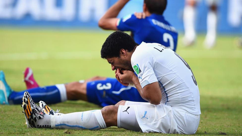 The ban handed to Uruguay striker Luis Suarez after a biting incident at the last World Cup played a part in his side being knocked out of the tournament (Credit: Getty Images) The ban handed to Uruguay striker Luis Suarez after a biting incident at the last World Cup played a part in his side being knocked out of the tournament (Credit: Getty Images)