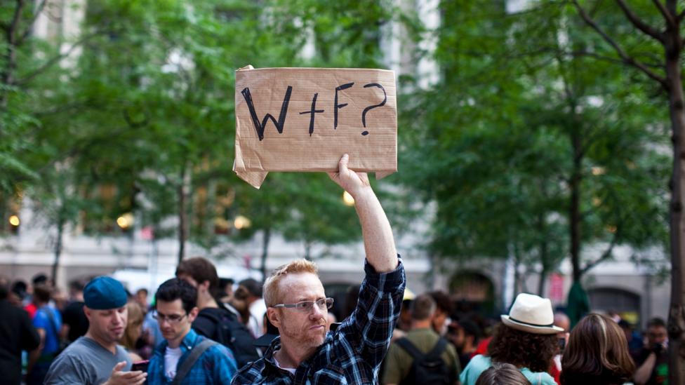 The meaning remains in WTF, yet it’s more acceptable than using the actual words – suggesting it’s the sound of a swearword itself that’s offensive (Credit: Getty Images) The meaning remains in WTF, yet it’s more acceptable than using the actual words – suggesting it’s the sound of a swearword itself that’s offensive (Credit: Getty Images)