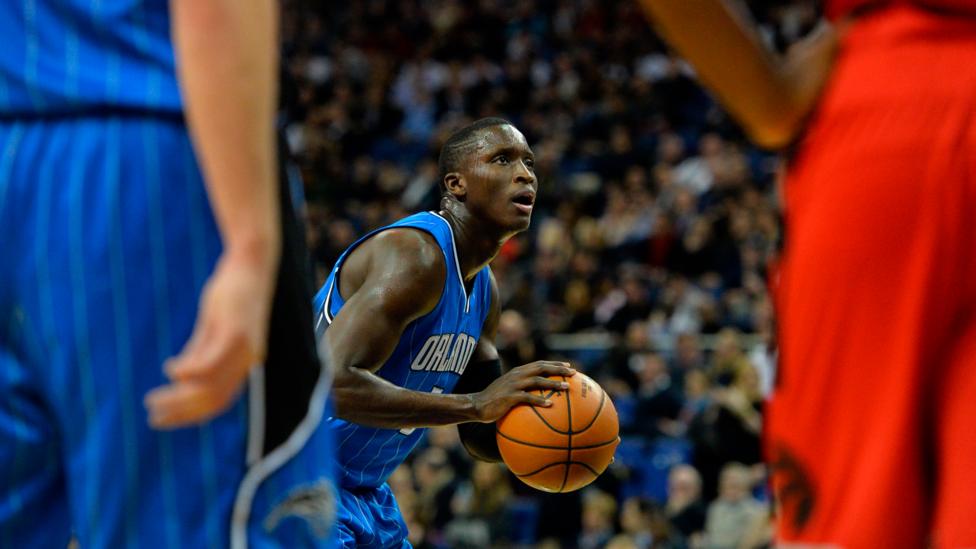 Victor Oladipo takes a free throw at an NBA Global game in London. The quiet eye seems particularly important during high-pressure moments (Credit: Glyn Kirk/AFP/Getty Images) Victor Oladipo takes a free throw at an NBA Global game in London. The quiet eye seems particularly important during high-pressure moments (Credit: Glyn Kirk/AFP/Getty Images)