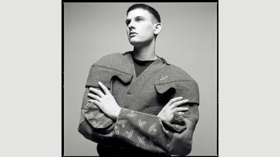 Adrian Pel in Vivienne Westwood jacket (Credit: Tessa Hallmann) Adrian Pel in Vivienne Westwood jacket (Credit: Tessa Hallmann)