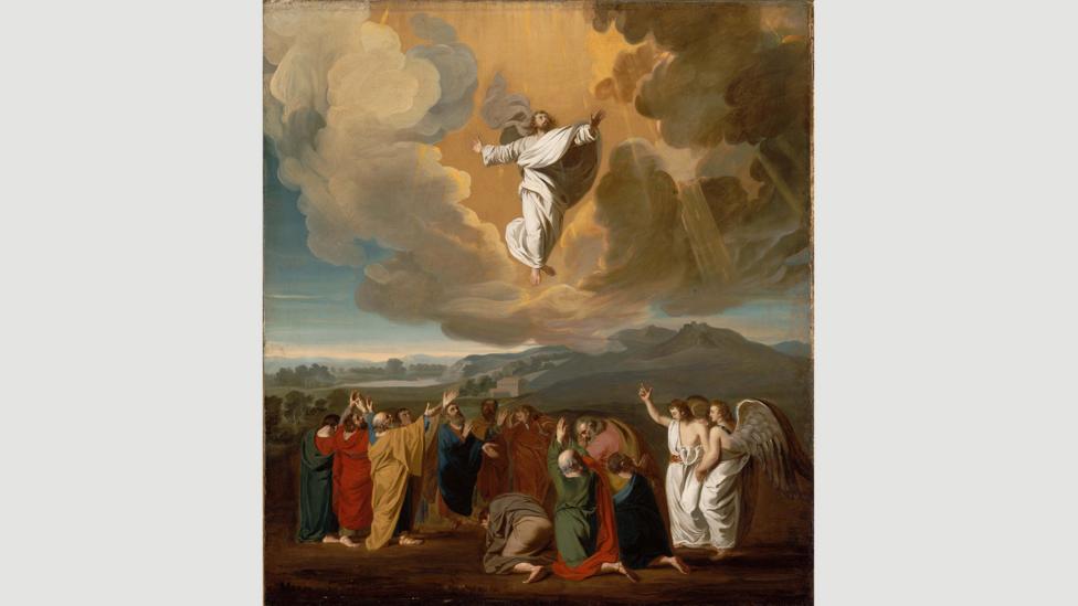 Jesus’ ascension to heaven by John Singleton Copley, 1775 (Credit: Museum of Fine Arts Boston) Jesus’ ascension to heaven by John Singleton Copley, 1775 (Credit: Museum of Fine Arts Boston)