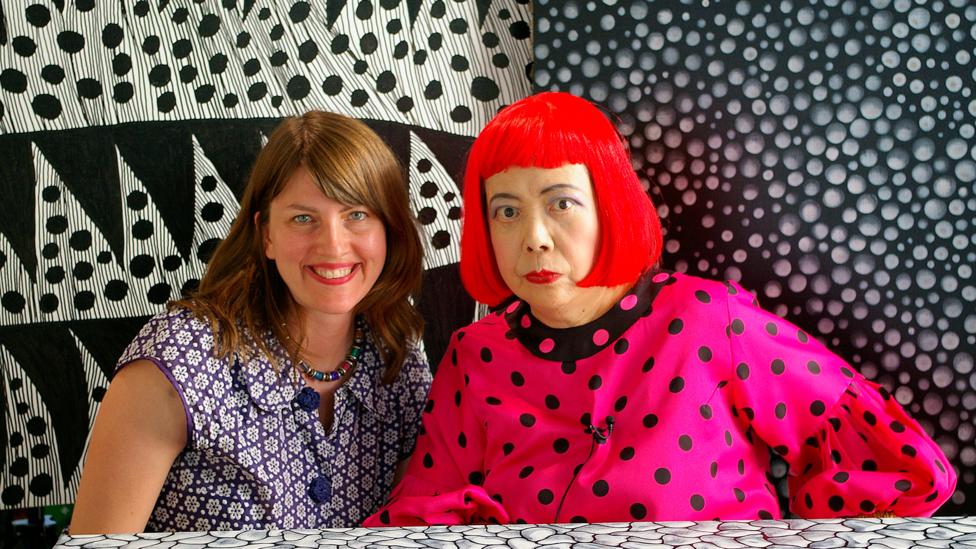 Heather Lenz – shown here with Kusama – is the director of a new documentary about the artist (Credit: Tokyo Lee Productions) Heather Lenz – shown here with Kusama – is the director of a new documentary about the artist (Credit: Tokyo Lee Productions)