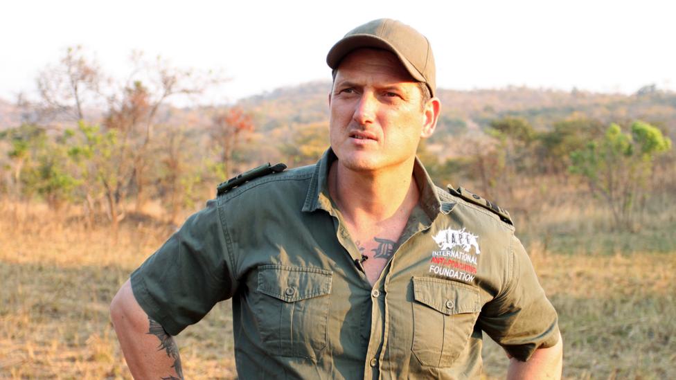 A former Special Forces sniper, Mander says he found his ‘higher calling’ protecting wildlife in Africa (Credit: Rachel Nuwer) A former Special Forces sniper, Mander says he found his ‘higher calling’ protecting wildlife in Africa (Credit: Rachel Nuwer)