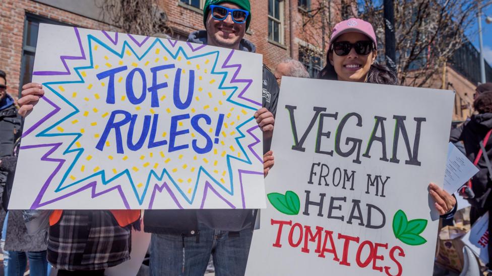 Veggie Pride Parade, now in its 11th year in New York starts in the old meatpacking district (Credit: Getty Images) Veggie Pride Parade, now in its 11th year in New York starts in the old meatpacking district (Credit: Getty Images)