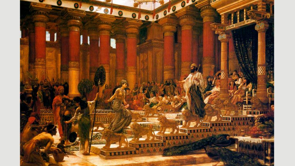 Edward Poynter’s 1890 painting, the Visit of the Queen of Sheba to King Solomon, is another instance of whitewashing (Credit: Alamy) Edward Poynter’s 1890 painting, the Visit of the Queen of Sheba to King Solomon, is another instance of whitewashing (Credit: Alamy)