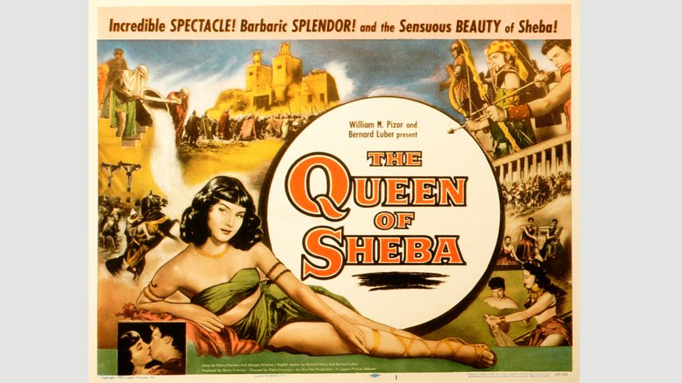 A US poster for the 1952 film The Queen of Sheba (Credit: Alamy) A US poster for the 1952 film The Queen of Sheba (Credit: Alamy)