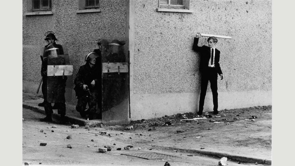 Northern Ireland, The Bogside, Londonderry 1971: “It was inconceivable at the time that the violence would continue unabated for another 25 years” (Credit: Don McCullin/Tate) Northern Ireland, The Bogside, Londonderry 1971: “It was inconceivable at the time that the violence would continue unabated for another 25 years” (Credit: Don McCullin/Tate)
