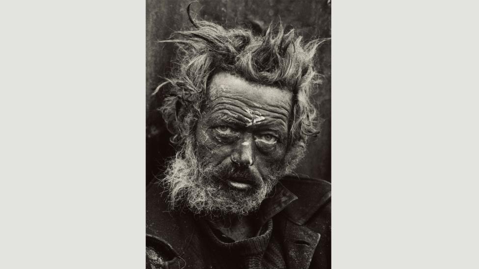 Homeless Irishman, Spitalfields, London, 1970: in a 2012 documentary, McCullin recalled thinking this man looked like Neptune as he photographed him (Credit: Don McCullin/Tate) Homeless Irishman, Spitalfields, London, 1970: in a 2012 documentary, McCullin recalled thinking this man looked like Neptune as he photographed him (Credit: Don McCullin/Tate)