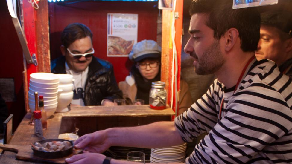 Frenchman Remy Grenard puts a Gallic twist on yatai (Credit: Edd Gent) Frenchman Remy Grenard puts a Gallic twist on yatai (Credit: Edd Gent)