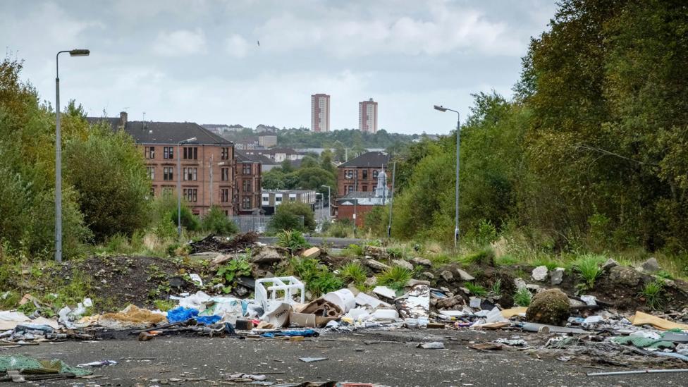 Flytipping in Possilpark, north Glasgow. Flytipping in Possilpark, north Glasgow.