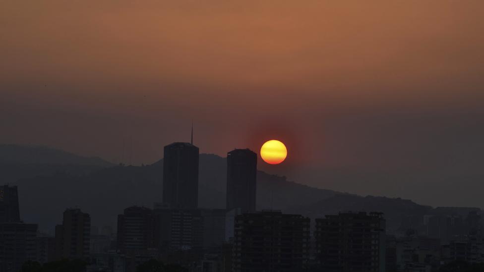 Sunset during a power cut in Venezuela Sunset during a power cut in Venezuela