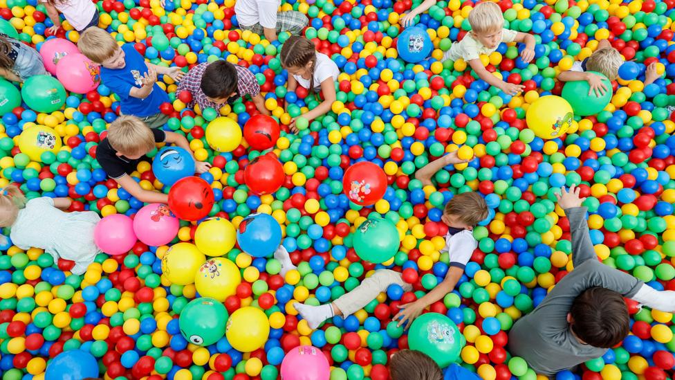 The ball pit, a childhood staple for many over the last 50 years, was inspired by a jar of pickled onions (Credit: Alamy) The ball pit, a childhood staple for many over the last 50 years, was inspired by a jar of pickled onions (Credit: Alamy)