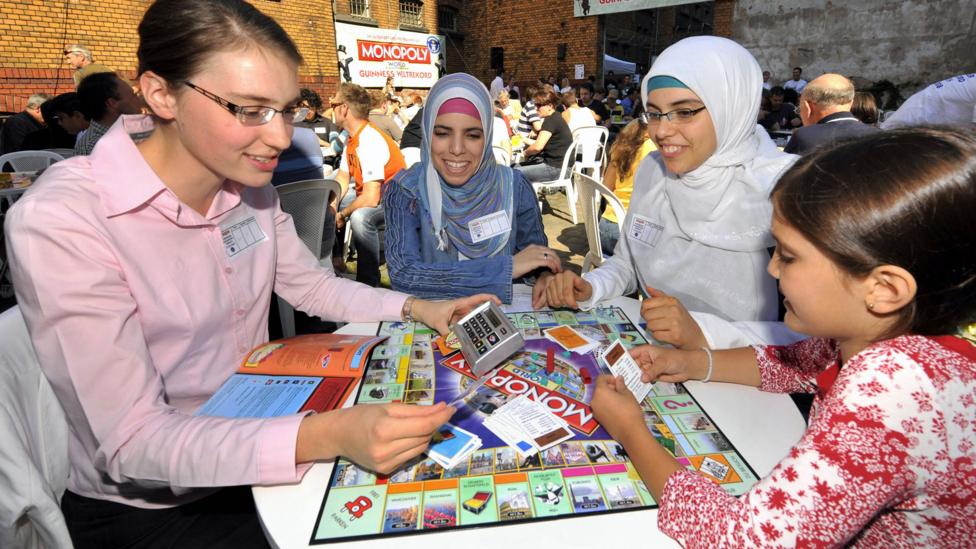 Monopoly enthusiasts take part in a record attempt (Credit: Getty Images)