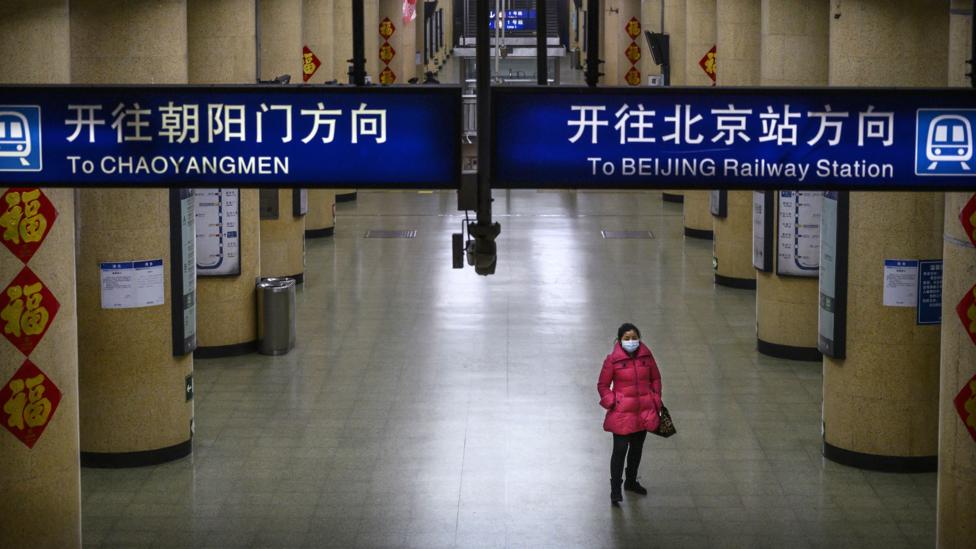 The easing of lockdowns has not meant a flood of people returning to public transport in China, where many stations remain quiet (Credit: Getty Images)