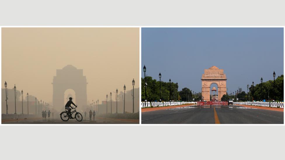Rare sights like blue skies in Delhi have shown that "dramatic change is indeed possible," says the World Resources Institute's Claudia Adriazola-Steil (Credit: Getty Images)
