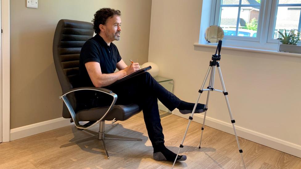 Therapist John-Paul Davies says a number of his current clients are those who suddenly have to be on top of the latest developments (Credit: John-Paul Davies)
