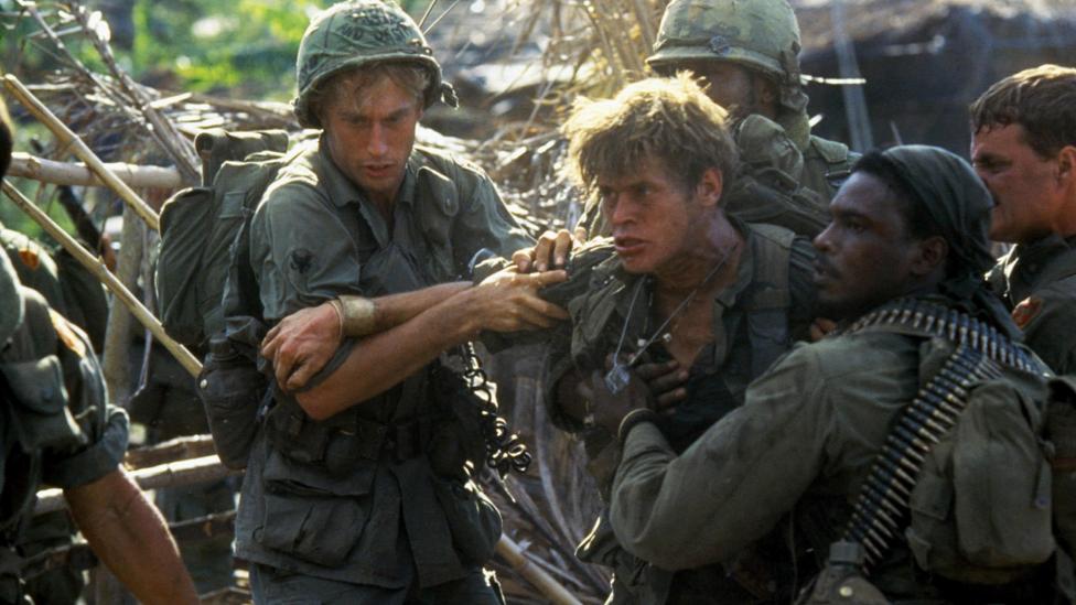 Oliver Stone's Platoon (1986) highlighted racial divides amongst US troops - though it was all refracted through the memories of a white veteran (Credit: Alamy)