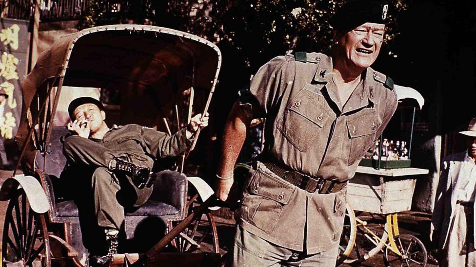 John Wayne's Vietnam war film The Green Berets (1968) was produced with government aid, and was slammed as propaganda (Credit: Alamy)